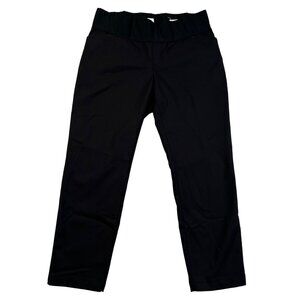Gap Maternity Pants Women's Flat Front Slim Crop Elastic Waist Pull On Black 08